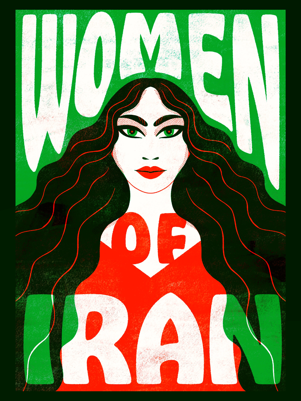 Women of Iran poster by @shabloolim